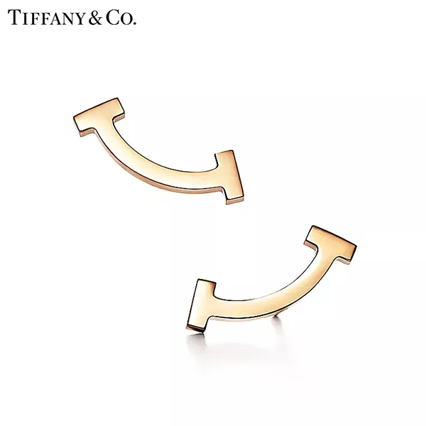 蒂芙尼 Tiffany T Smile 18K 黃金微笑耳環