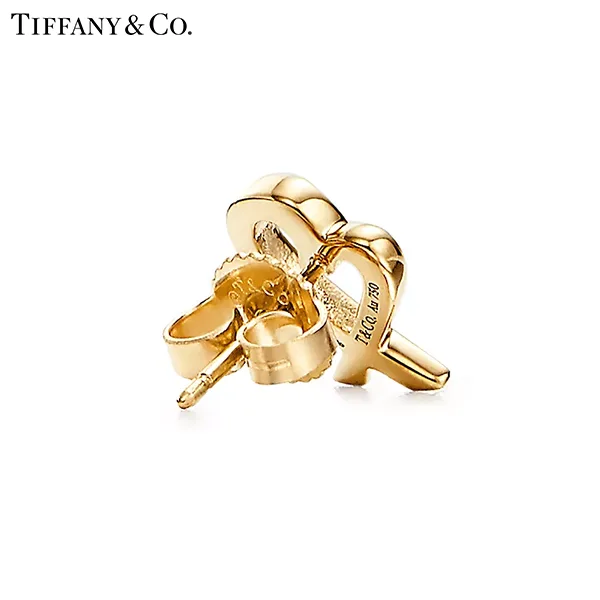 Tiffany & Co.蒂芙尼Paloma Picasso®系列 Loving Heart 18K黃金耳環