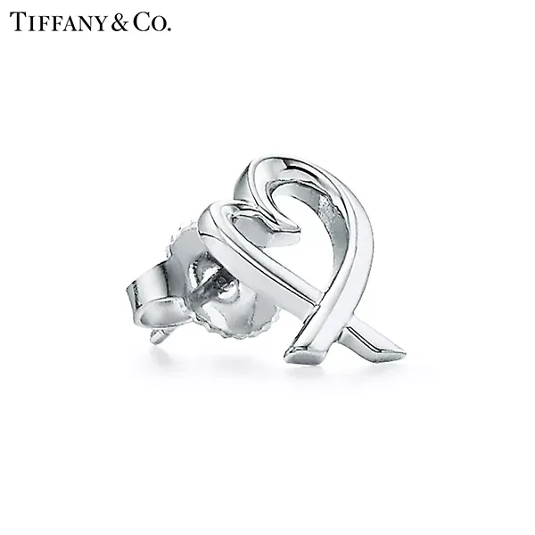 Tiffany & Co.蒂芙尼Paloma Picasso®系列 Loving Heart 純銀耳環