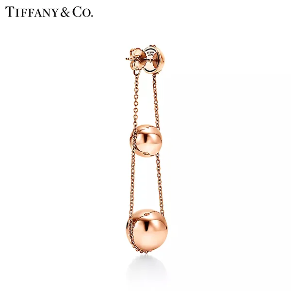 Tiffany & Co.蒂芙尼HardWear系列 18K玫瑰金三層垂墜式耳環