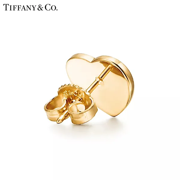 Return To Tiffany™ 系列 蒂芙尼18K黃金Heart Tag迷你耳釘心形吊飾針式耳環