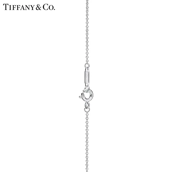 Return To Tiffany™ 系列 蒂芙尼純銀鑲藍色琺瑯Double Heart Tag迷你雙心吊墜項鍊