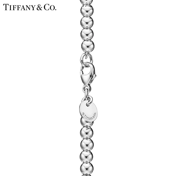 Return To Tiffany™ 系列 蒂芙尼純銀及18K玫瑰金Heart Tag珠式手鍊