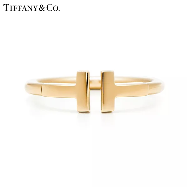 蒂芙尼 Tiffany T Wire 18K 黃金線形戒指