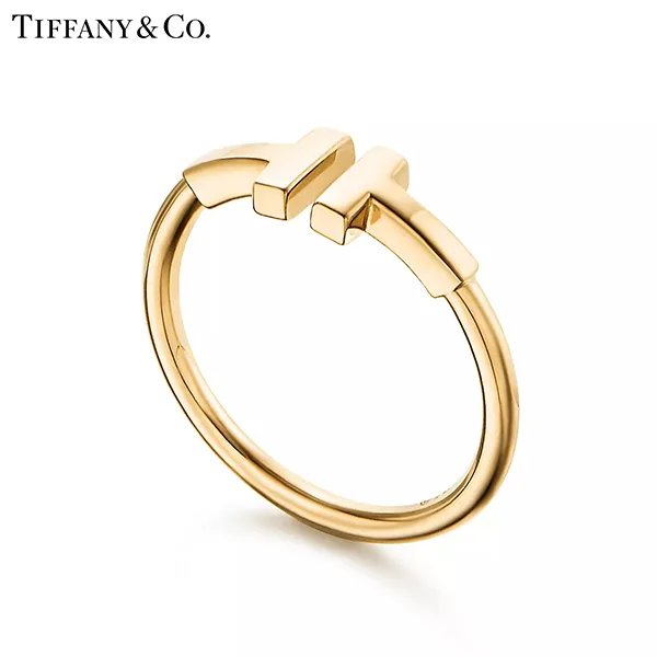 蒂芙尼 Tiffany T Wire 18K 黃金線形戒指