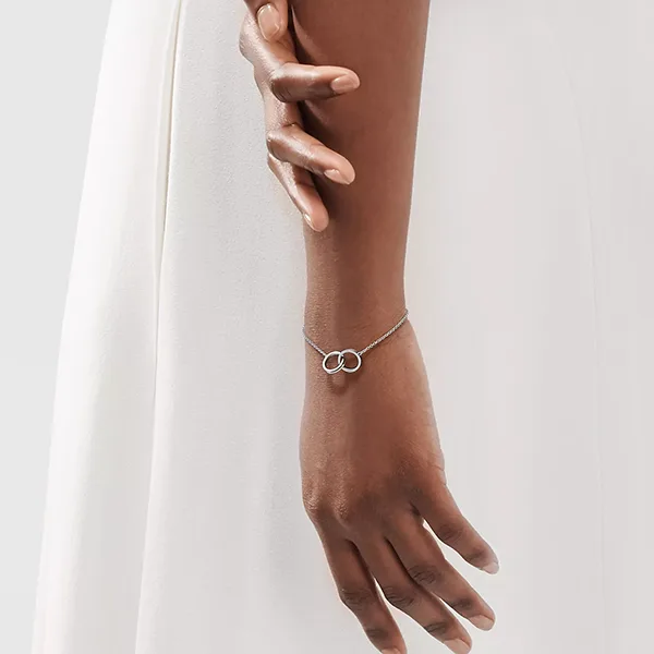 Tiffany 1837™系列 蒂芙尼純銀扣環圈形鍊結式手鍊