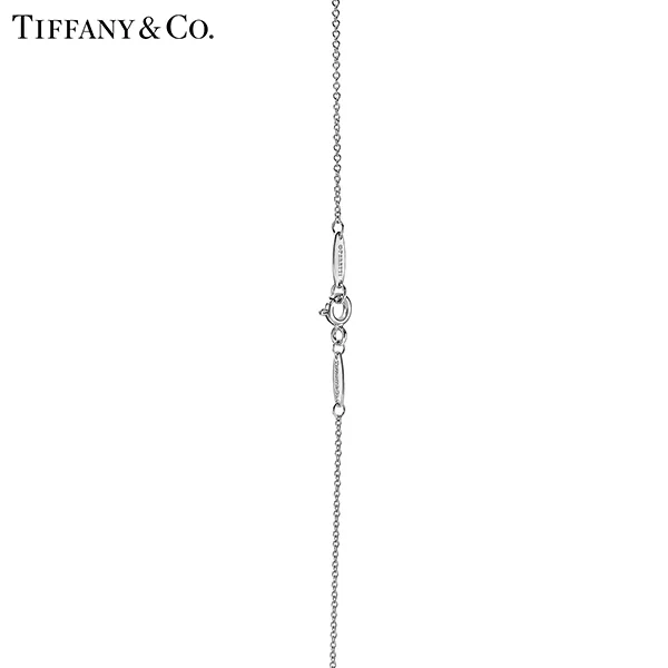 Tiffany & Co.蒂芙尼Elsa Peretti®系列 Diamonds By The Yard®純銀鑲海藍寶石項鍊