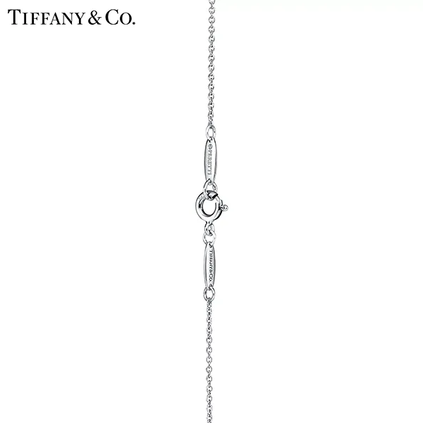 Tiffany & Co.蒂芙尼Elsa Peretti®系列 925純銀及18K玫瑰金Open Heart鏤空心形吊墜項鍊