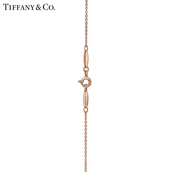 Tiffany & Co.蒂芙尼Elsa Peretti™系列 18K玫瑰金Bean Design豆豆吊墜項鍊