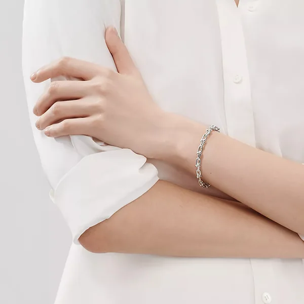 Tiffany & Co.蒂芙尼HardWear系列 純銀鍊環手鍊