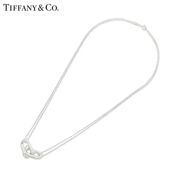 Tiffany & Co.蒂芙尼HardWear系列 雙重扣環鍊墜純銀項鍊