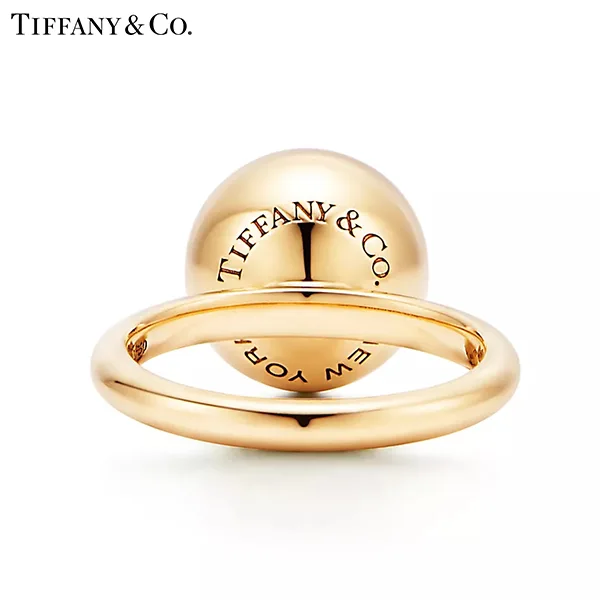 Tiffany & Co.蒂芙尼HardWear系列 18K黃金球形裝飾戒指