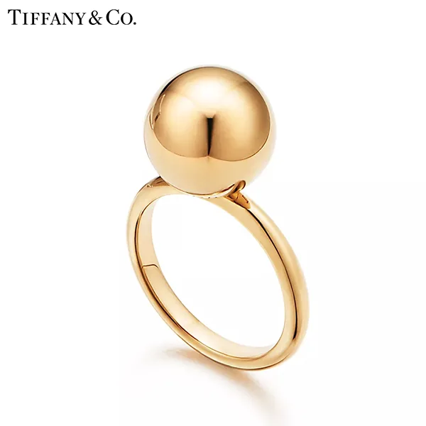 Tiffany & Co.蒂芙尼HardWear系列 18K黃金球形裝飾戒指