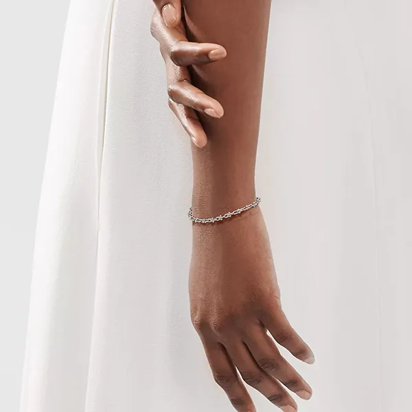 Tiffany & Co.蒂芙尼HardWear系列 純銀微型鍊環手鍊