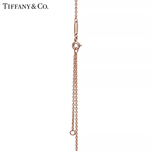 蒂芙尼 Tiffany Knot 系列 18K 玫瑰金雙打結式吊墜項鍊