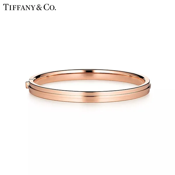Tiffany & Co.蒂芙尼T系列 18K玫瑰金鉸鍊手鐲